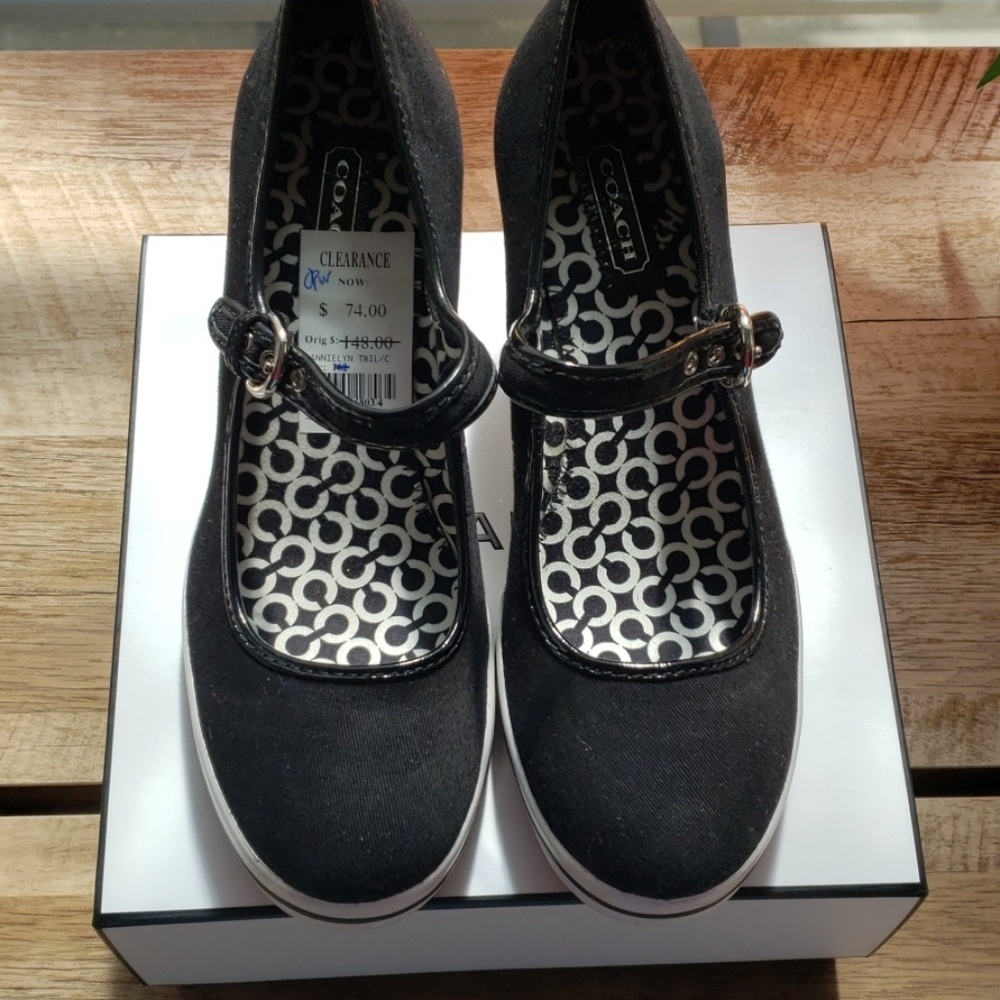 Coach Black Wedges